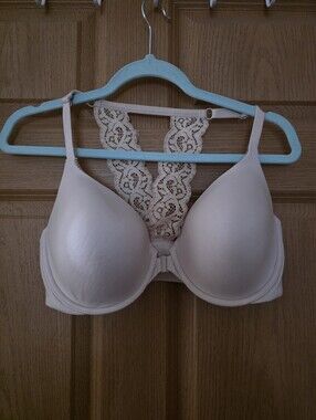 Victoria's Secret Body by Victoria Racerback Perfect Coverage Bra 36DD NWOT Nude